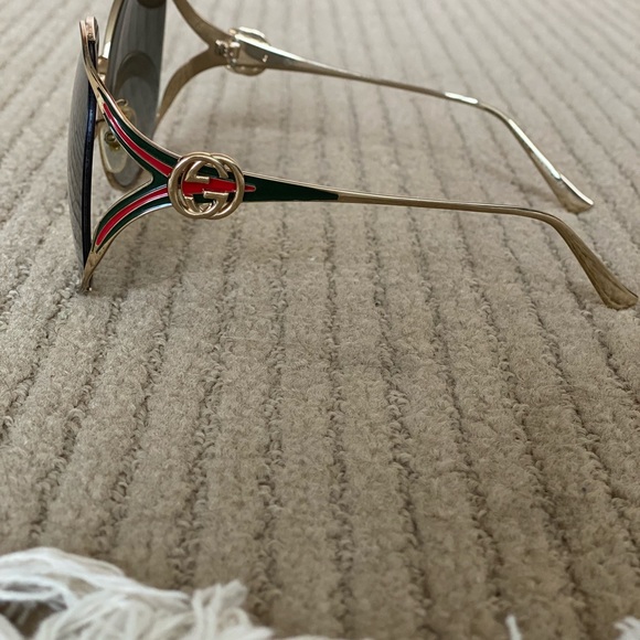 Gucci glasses, oversized, golden metal frame - Picture 3 of 13